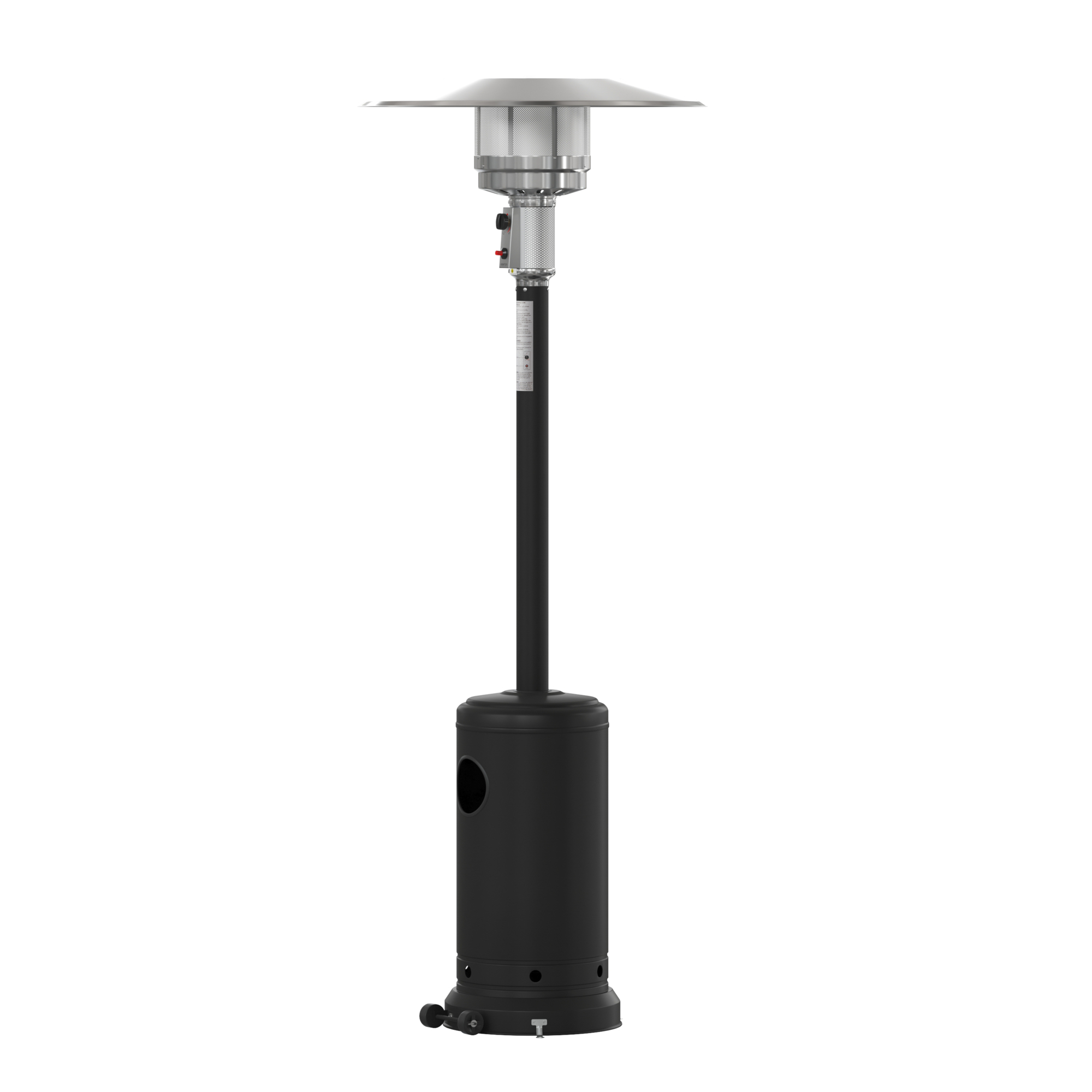 Flash Furniture, Round Outdoor Patio Heater - Black -7.5ft. Tall, Model# NANHSSAGHBK